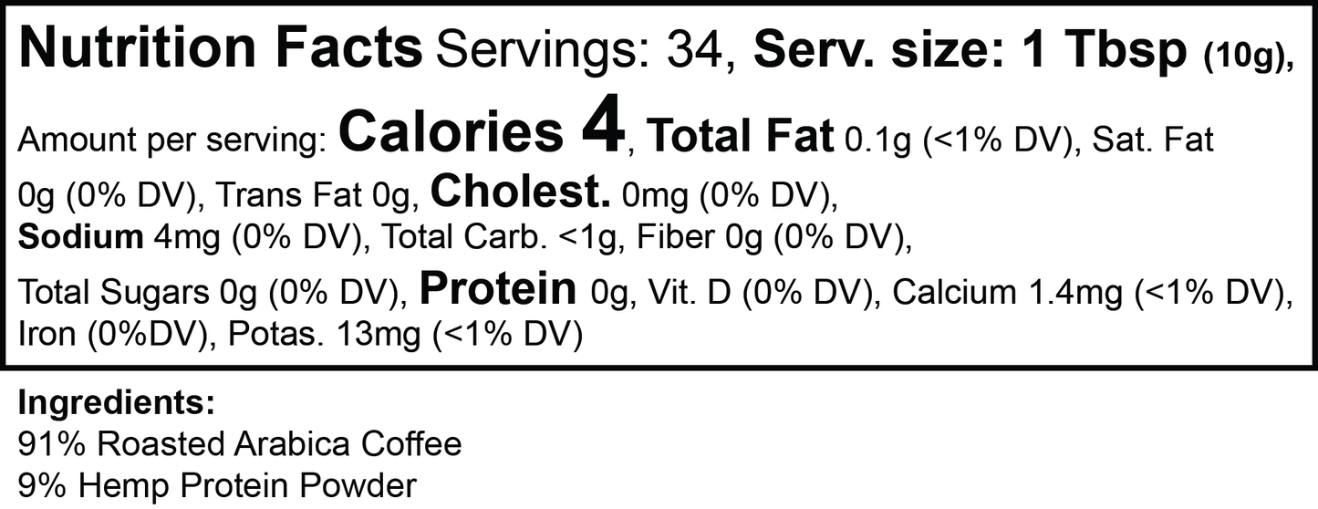 Hemp Harvest Coffee Medium Roast with Plant-Based Hemp Protein coffee bag product image