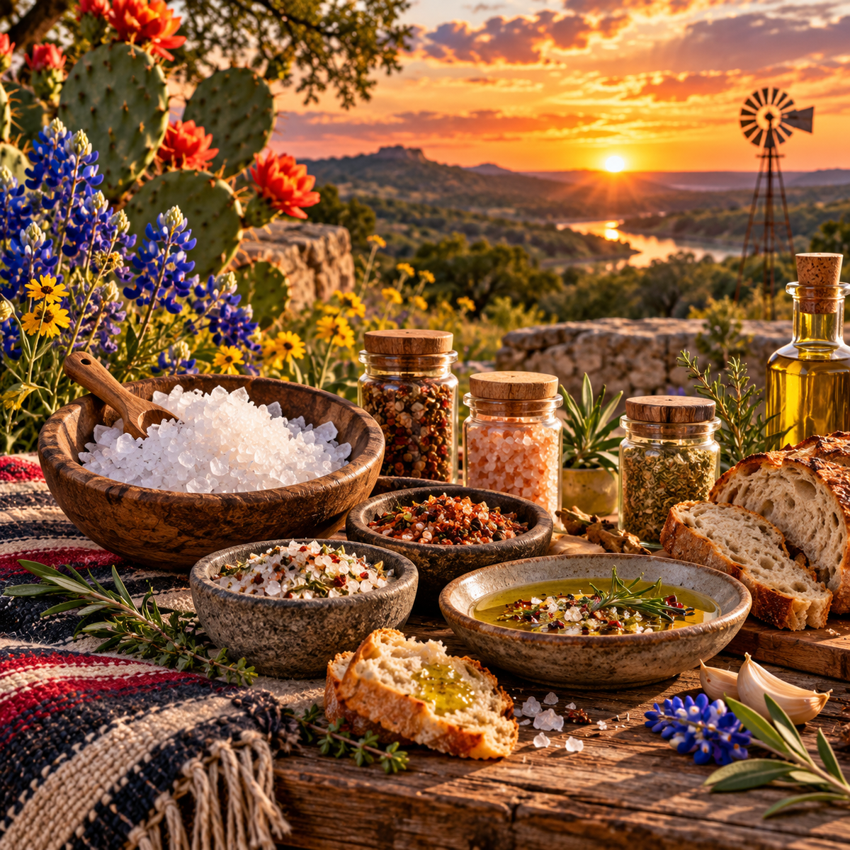 Artisan salts and seasoning blends in the Texas hill country