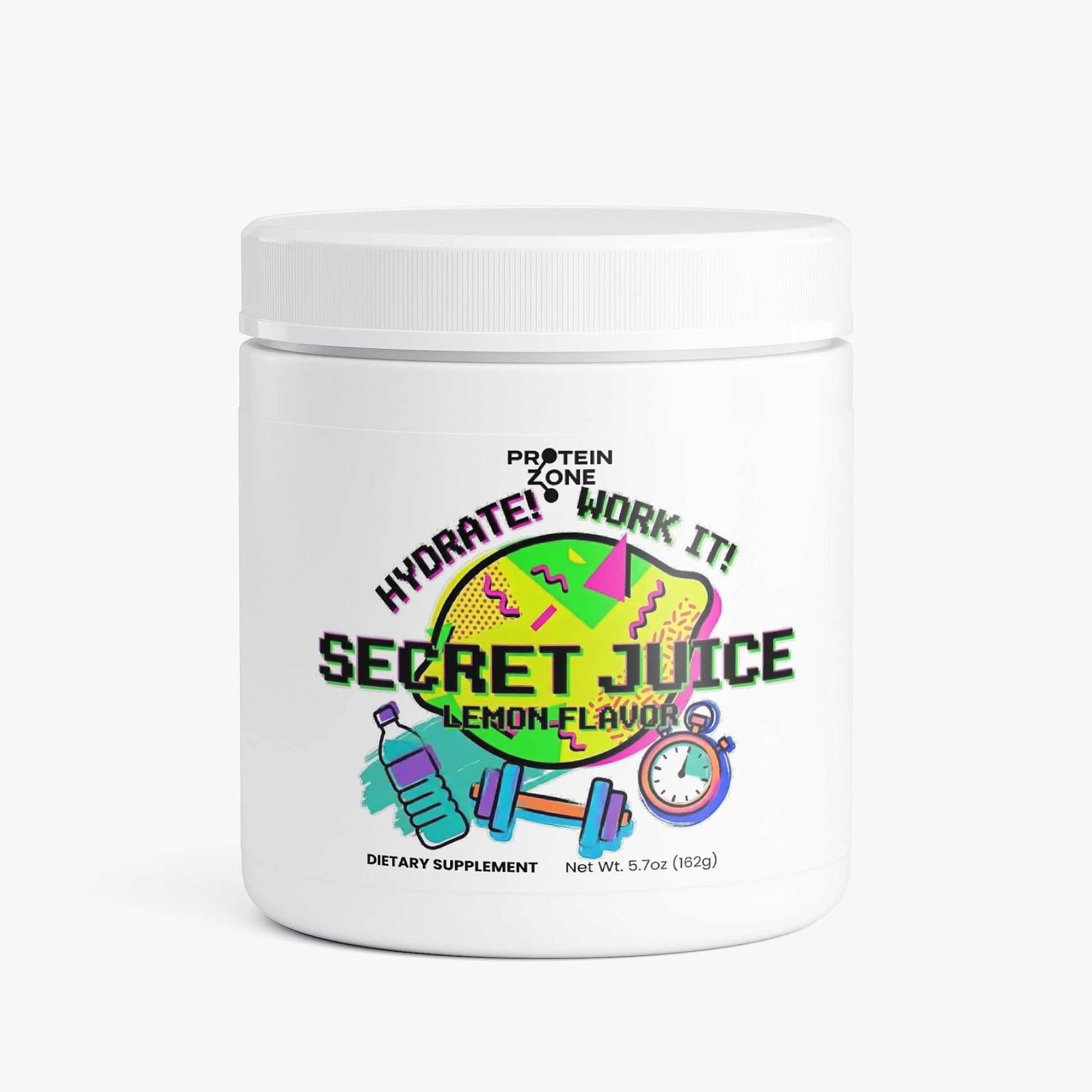 Secret Juice Lemon Hydrating Powder bottle front label