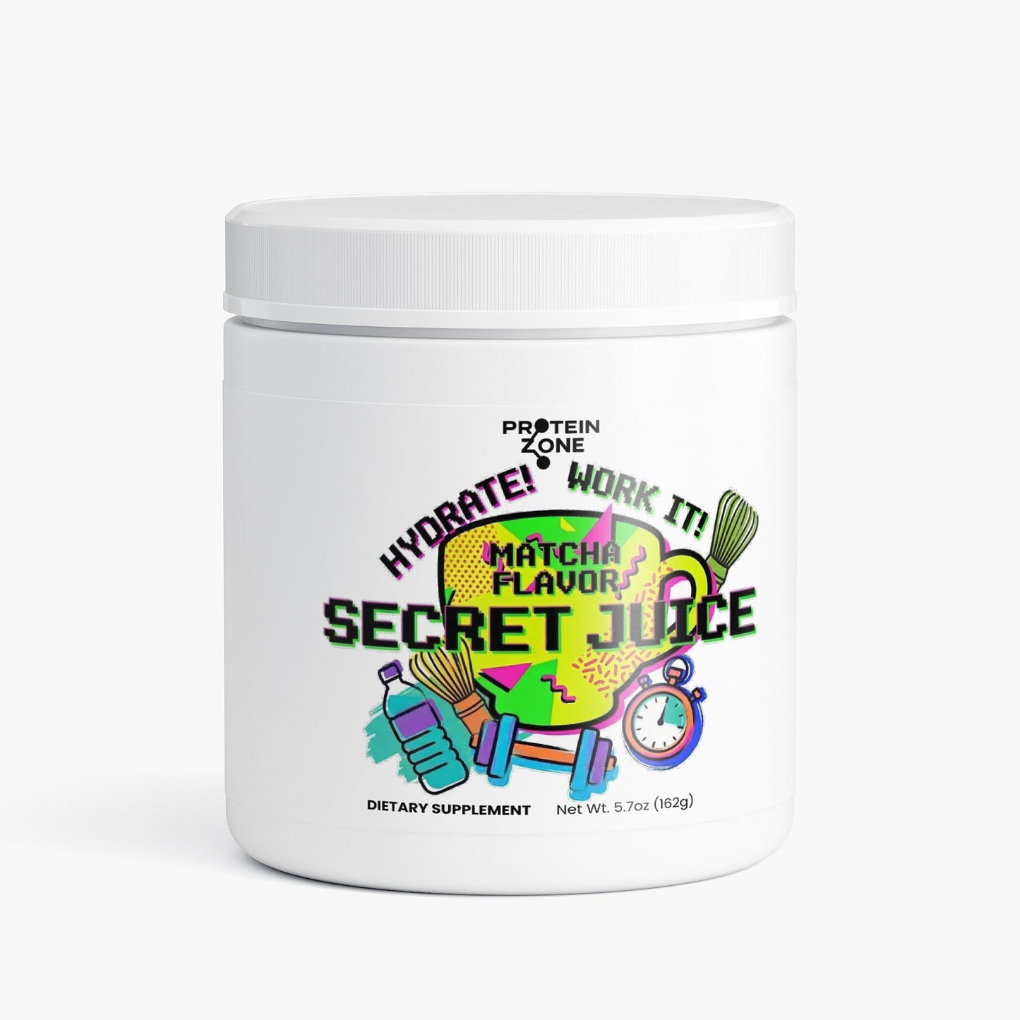Secret Juice Matcha Hydrating Powder bottle front label