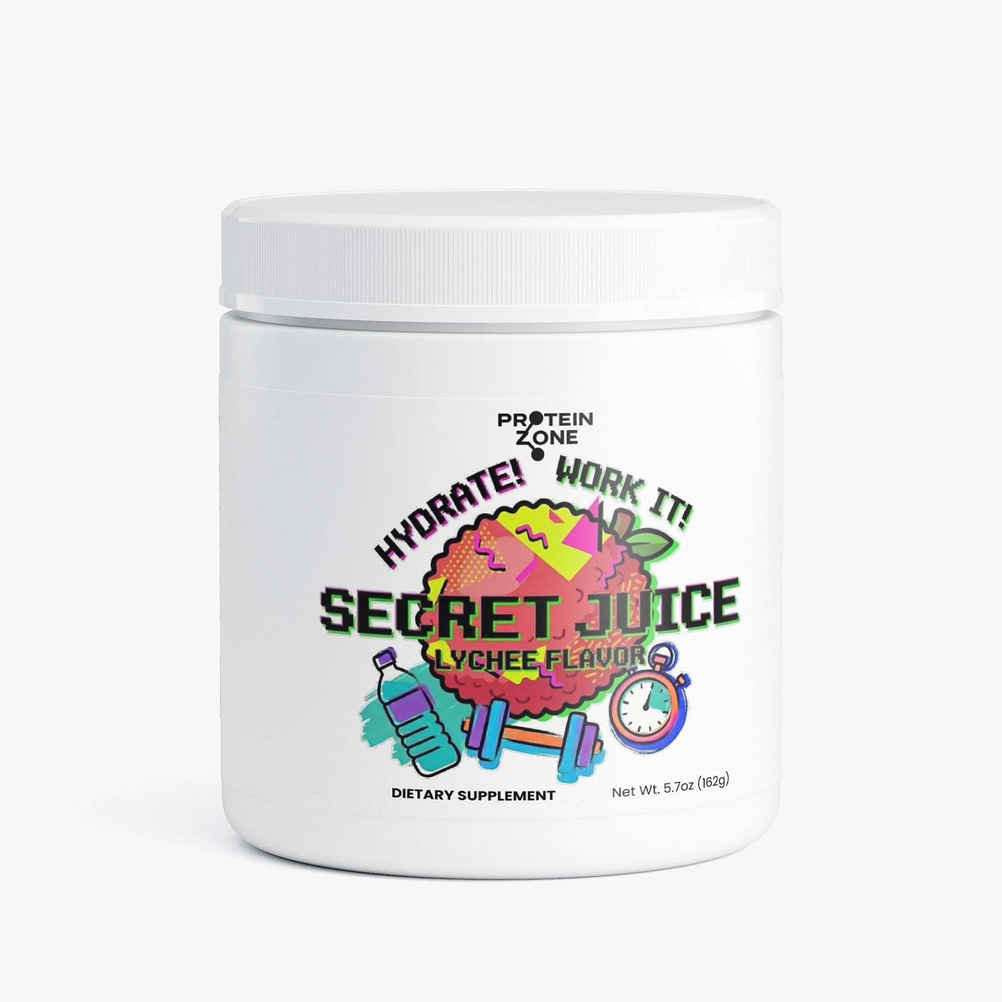 Secret Juice Lychee Hydrating Powder bottle front label