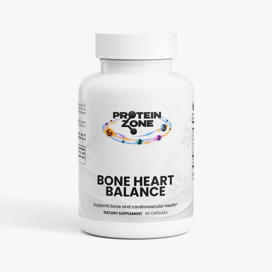 Protein Zone Bone Heart Balance supplement bottle, 60 capsules