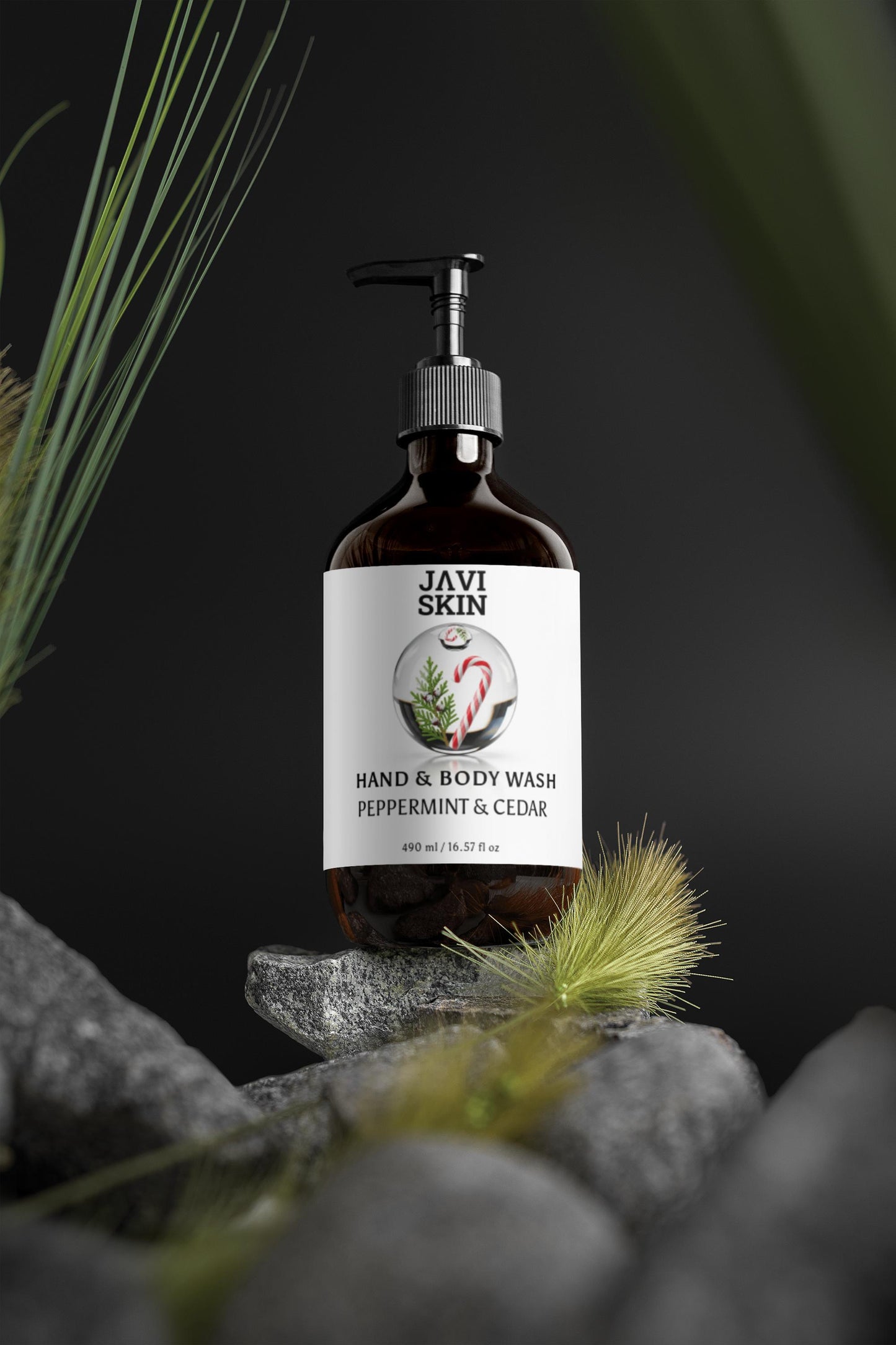 Hand & Body Wash | Peppermint & Dark Cedar (Deep Refresh)