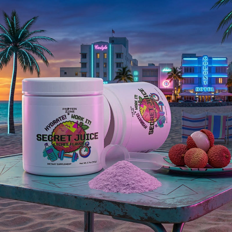 Secret Juice Lychee Hydrating Powder powder container on miami vice theme tr 1