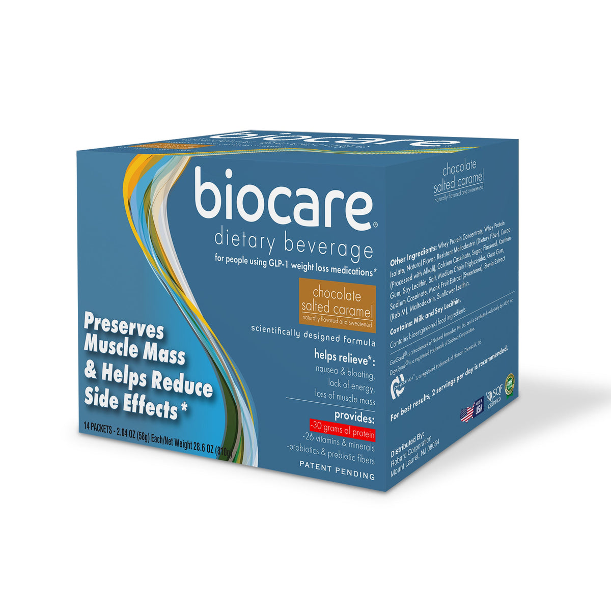 Biocare 30g Protein Chocolate Salted Caramel Shake Mix (14 Packets)