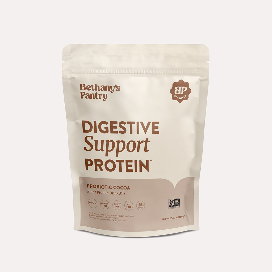 Digestive Support Protein Probiotic & Enzyme Enhanced Muscle Fuel bottle front label