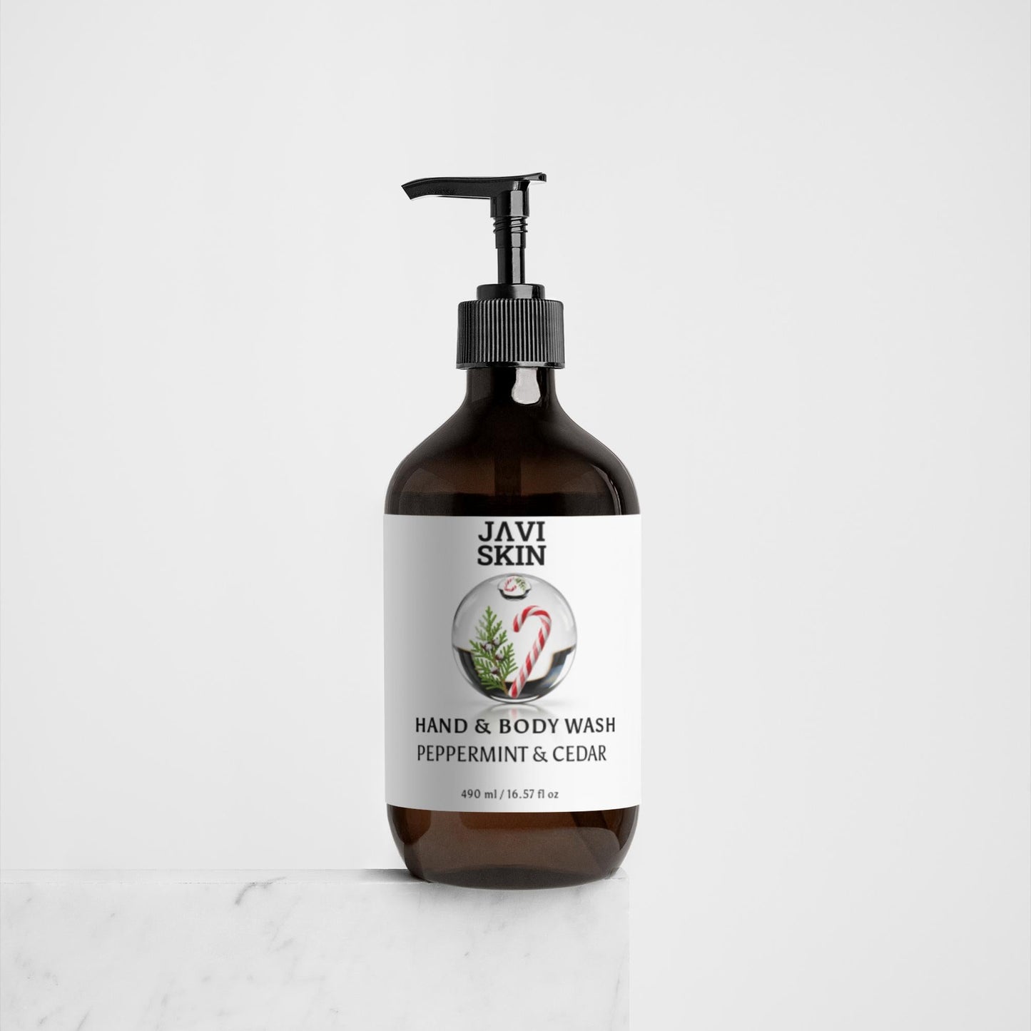 Hand & Body Wash, Peppermint & Dark Cedar