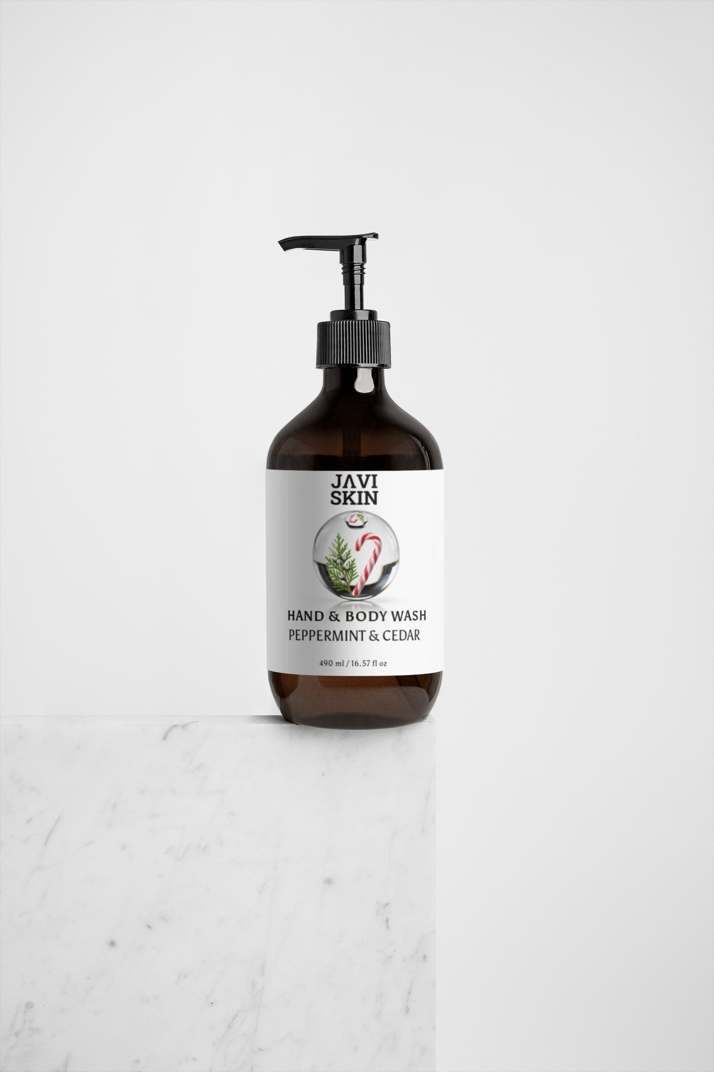 Hand & Body Wash | Peppermint & Dark Cedar (Deep Refresh)
