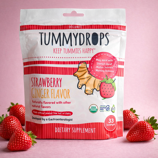 Organic Ginger Strawberry Tummydrops, 33 ct