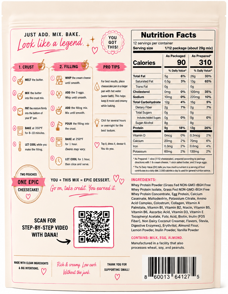 Protein Cheesecake Mix – High Protein, Gluten-Free, 0g Sugar
