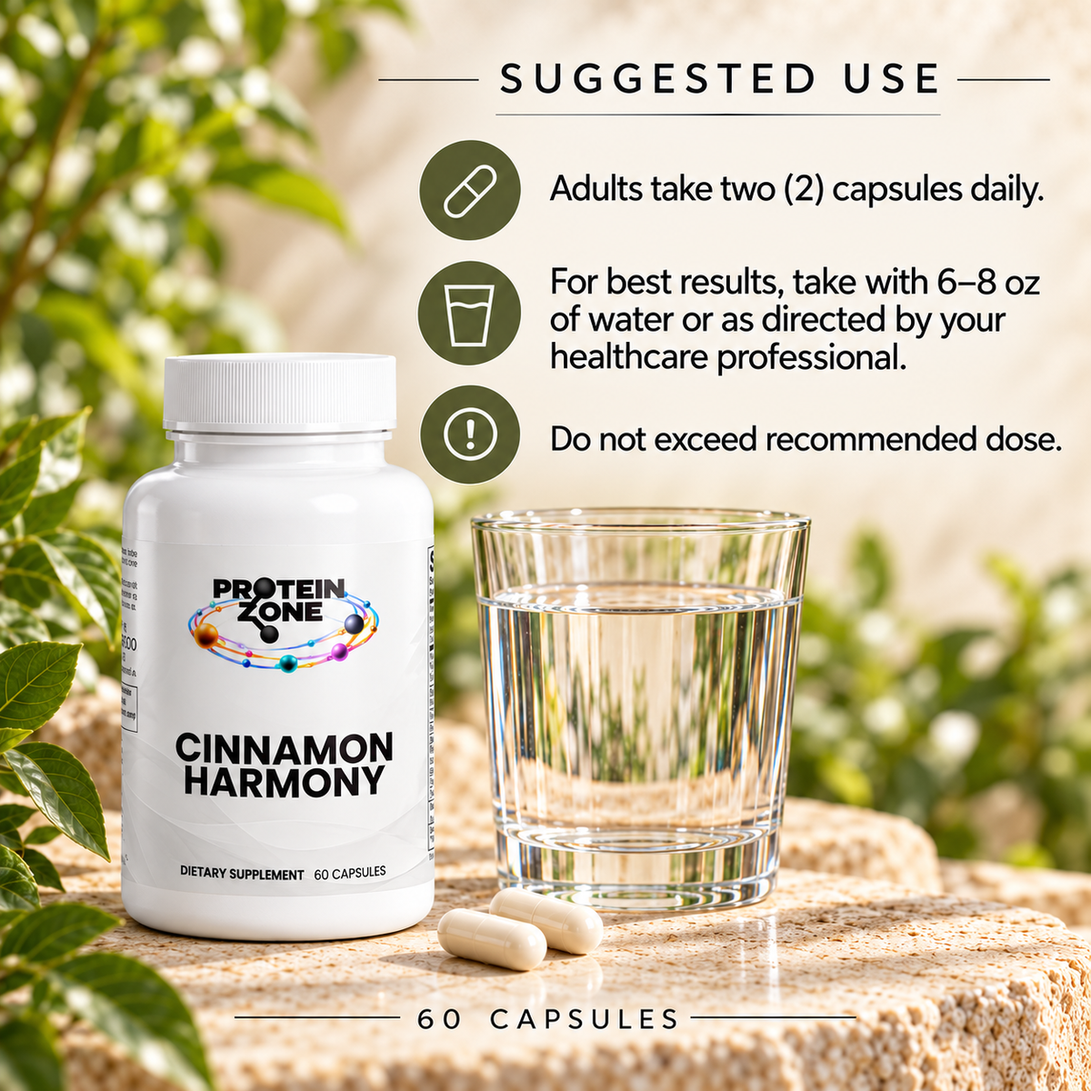 Cinnamon Harmony suggested use — two capsules daily