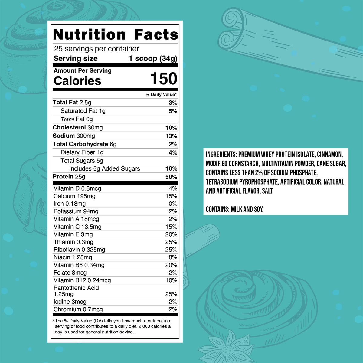 Whey Protein Powder - 25 Servings