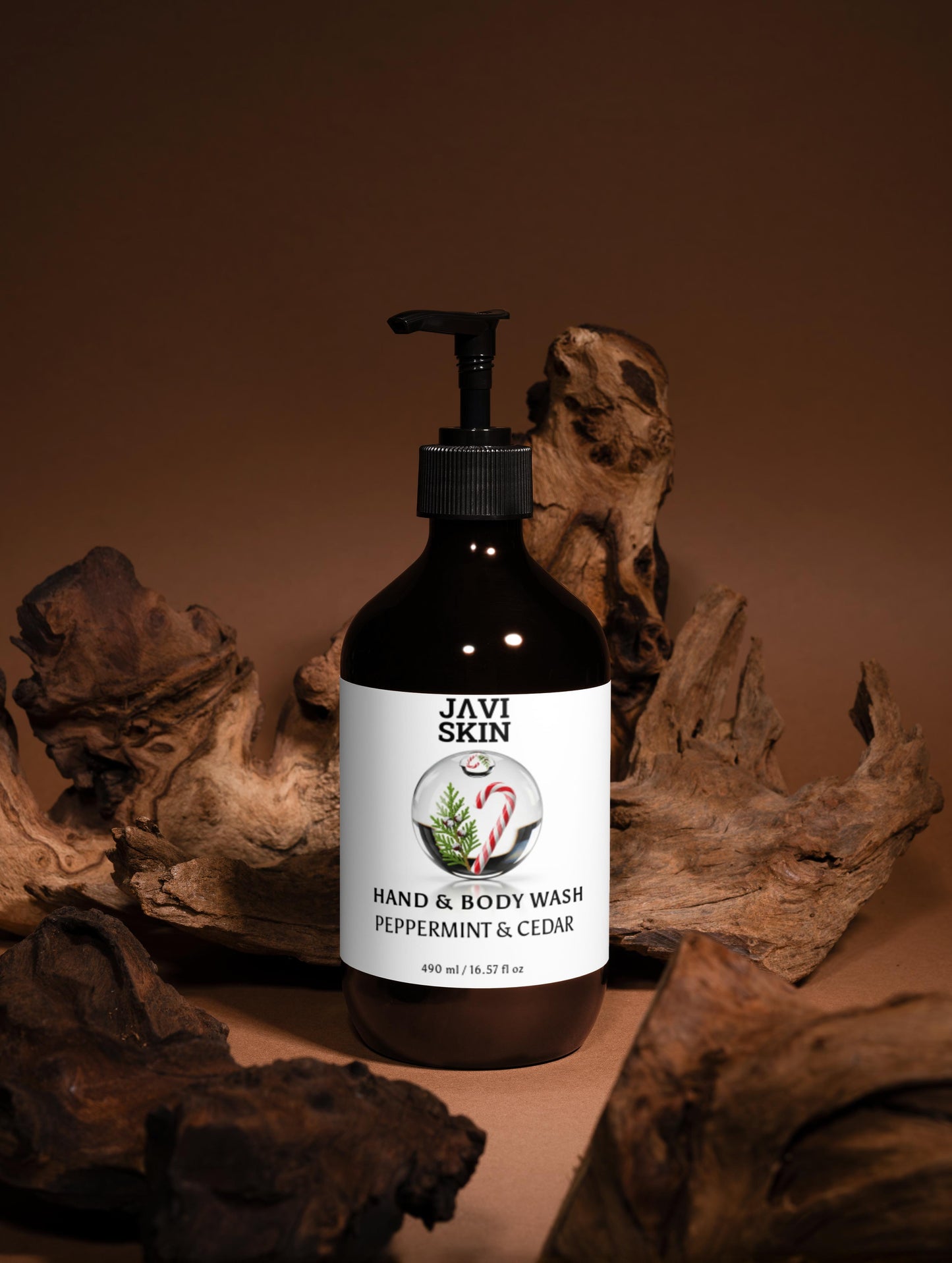 Hand & Body Wash | Peppermint & Dark Cedar (Deep Refresh)