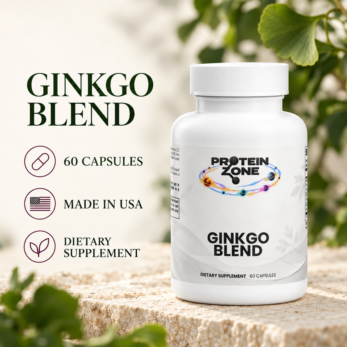 Ginkgo Blend, 60 capsules, made in USA