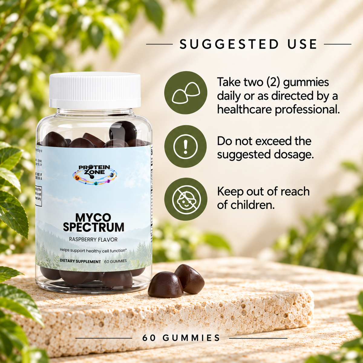 Myco Spectrum — Suggested Use — two gummies daily