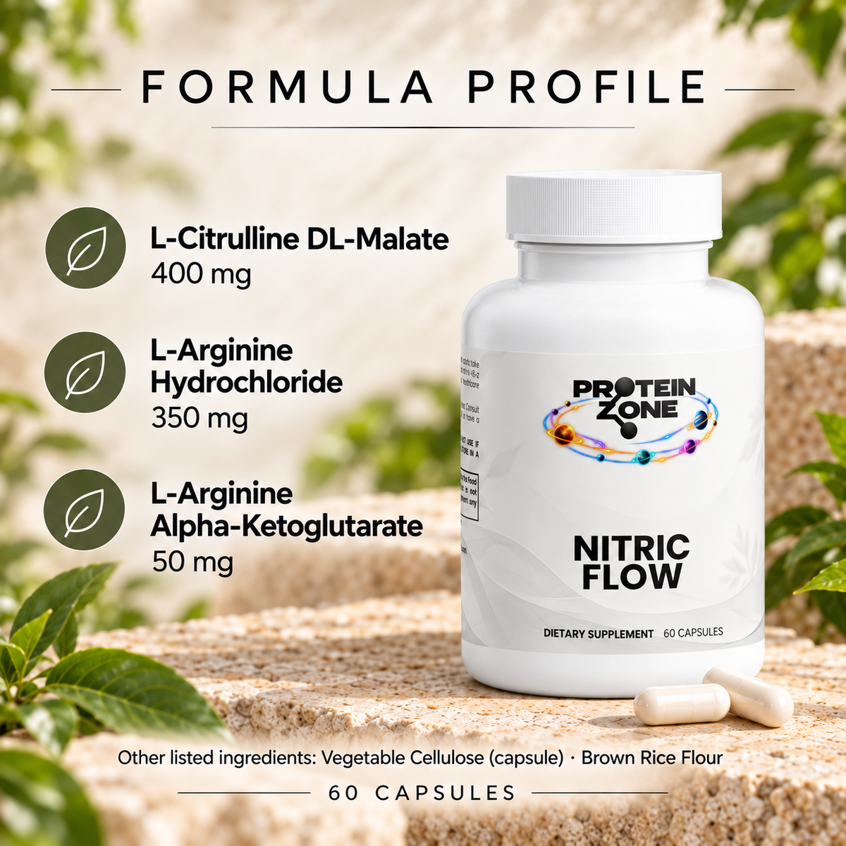 Nitric Flow formula profile — L-citrulline and L-arginine blend