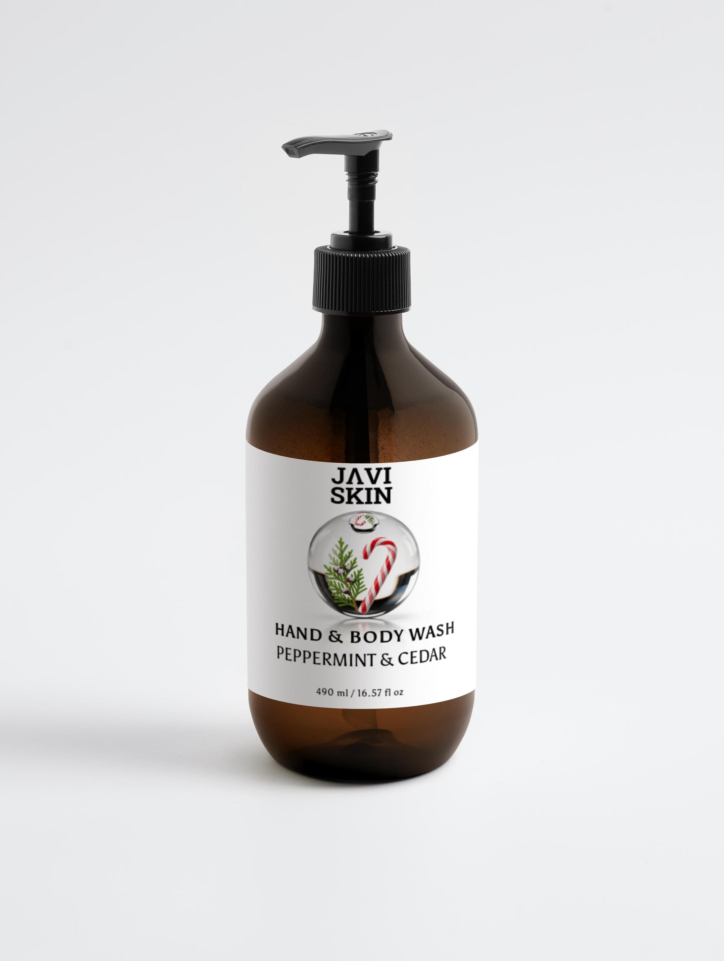 Hand & Body Wash | Peppermint & Dark Cedar (Deep Refresh)